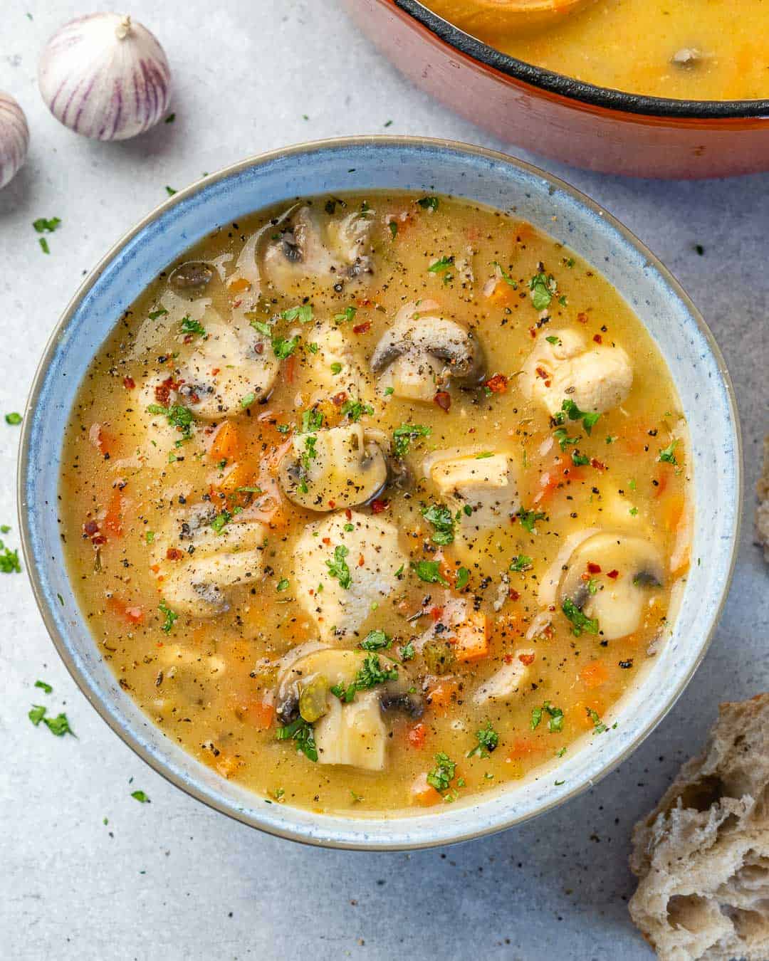 Creamy Chicken Mushroom Soup - Healthy Fitness Meals