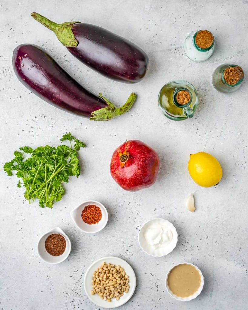 ingredients to make baba ganoush