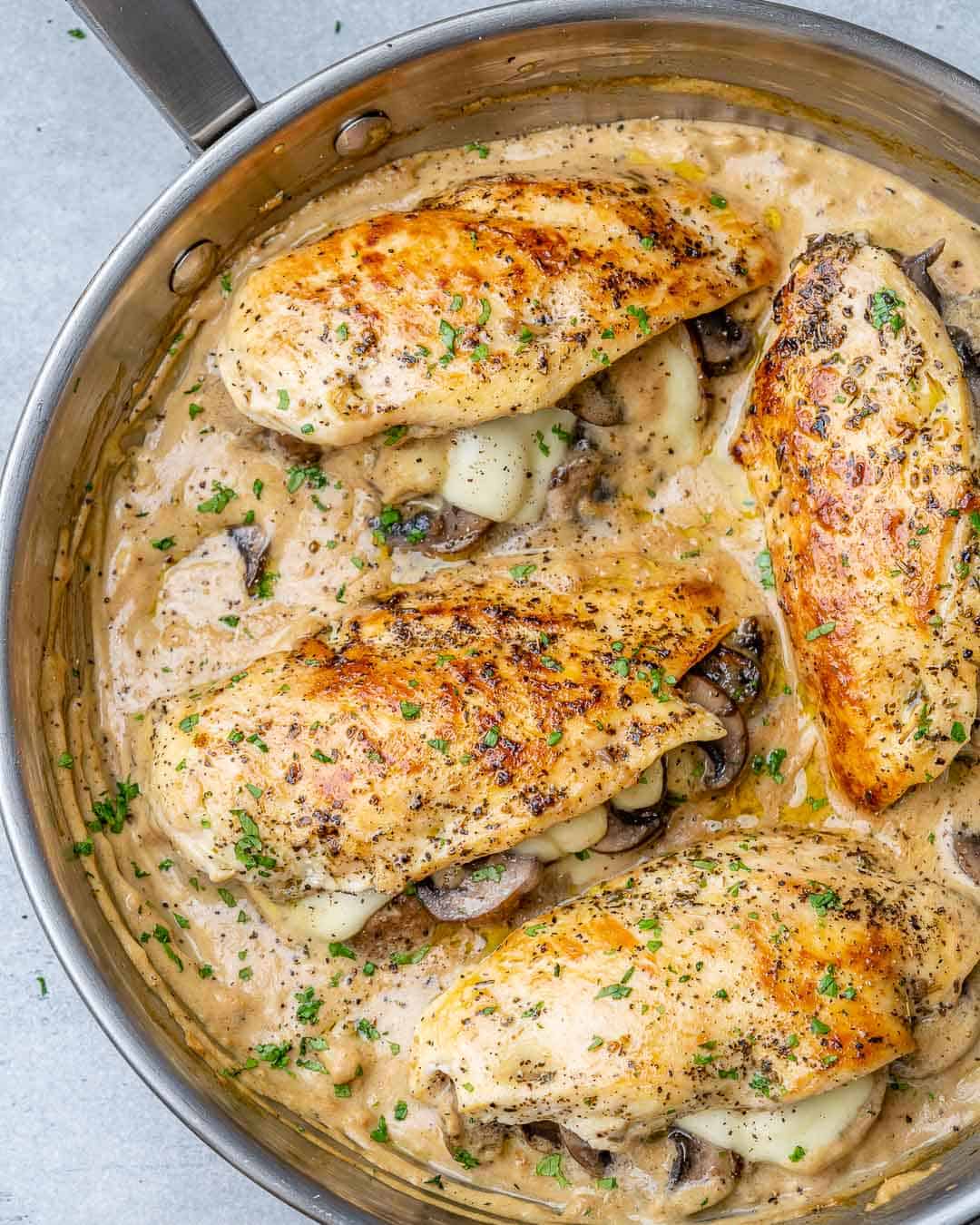 Mushroom Stuffed Chicken Breast Recipe | Healthy Fitness Meals