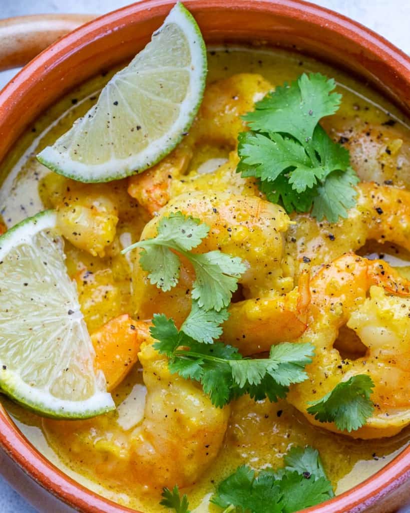 close up shrimp curry recipe 