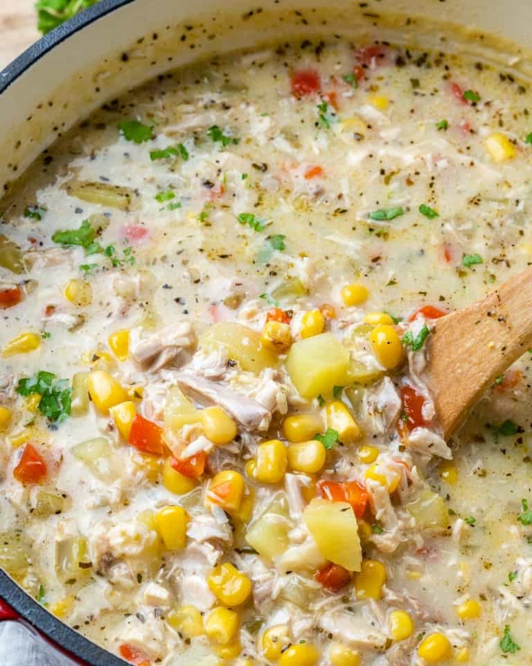 Easy Chicken Corn Chowder | Healthy Fitness Meals