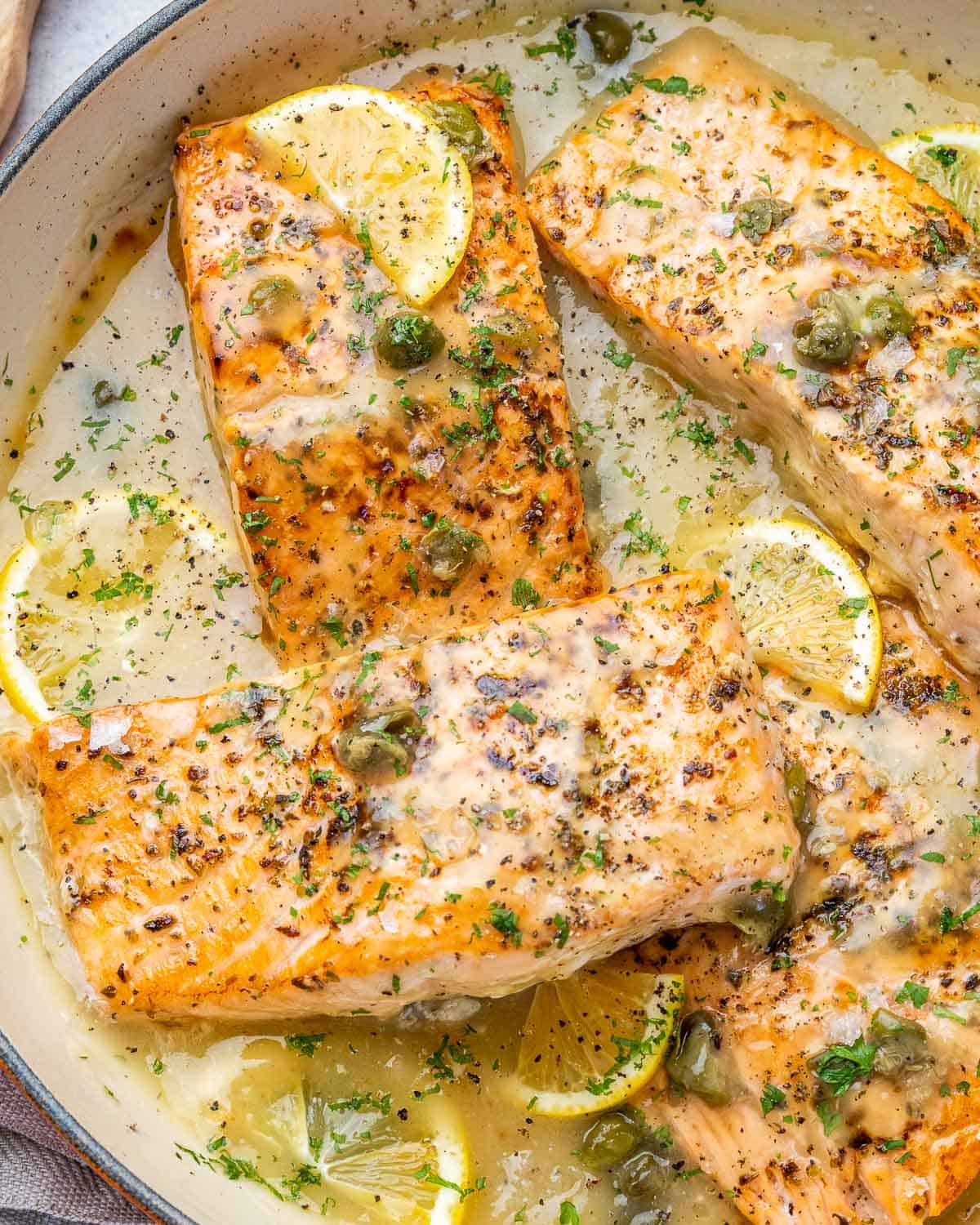 The BEST Salmon Piccata Recipe | Healthy Fitness Meals