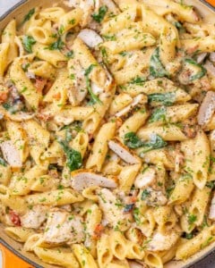 Easy Chicken Spinach Pasta Recipe | Healthy Fitness Meals