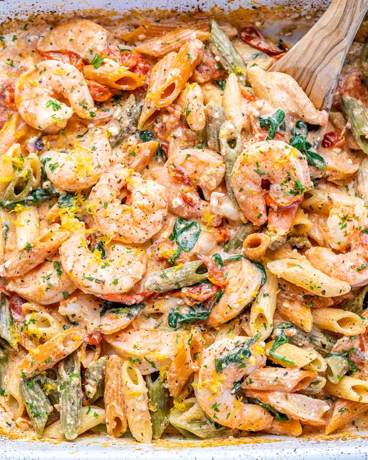 Viral Baked Feta Pasta With Shrimp 