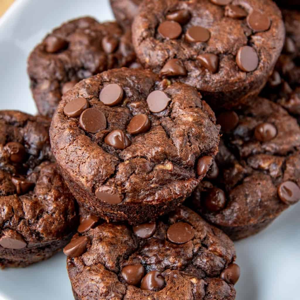 close up view of chocolate muffins 