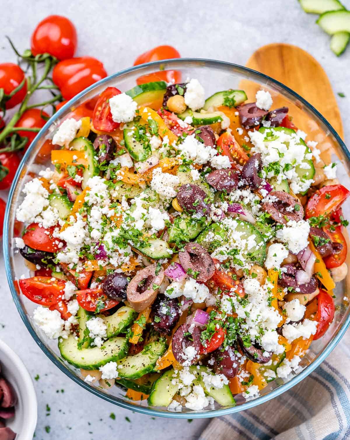 Greek Chickpea Salad - Healthy Lunch Idea