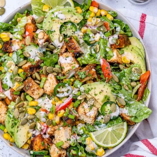 The BEST Chicken Chopped Salad - Healthy Fitness Meals