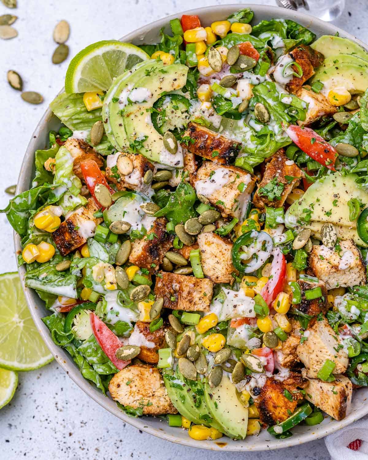 The BEST Chicken Chopped Salad - Healthy Fitness Meals