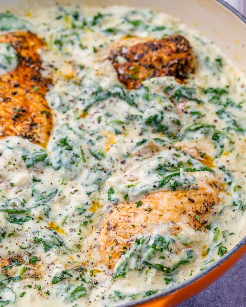 Creamy Chicken Spinach - Healthy Fitness Meals