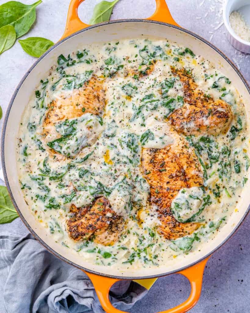 Creamy Chicken Spinach - Healthy Fitness Meals