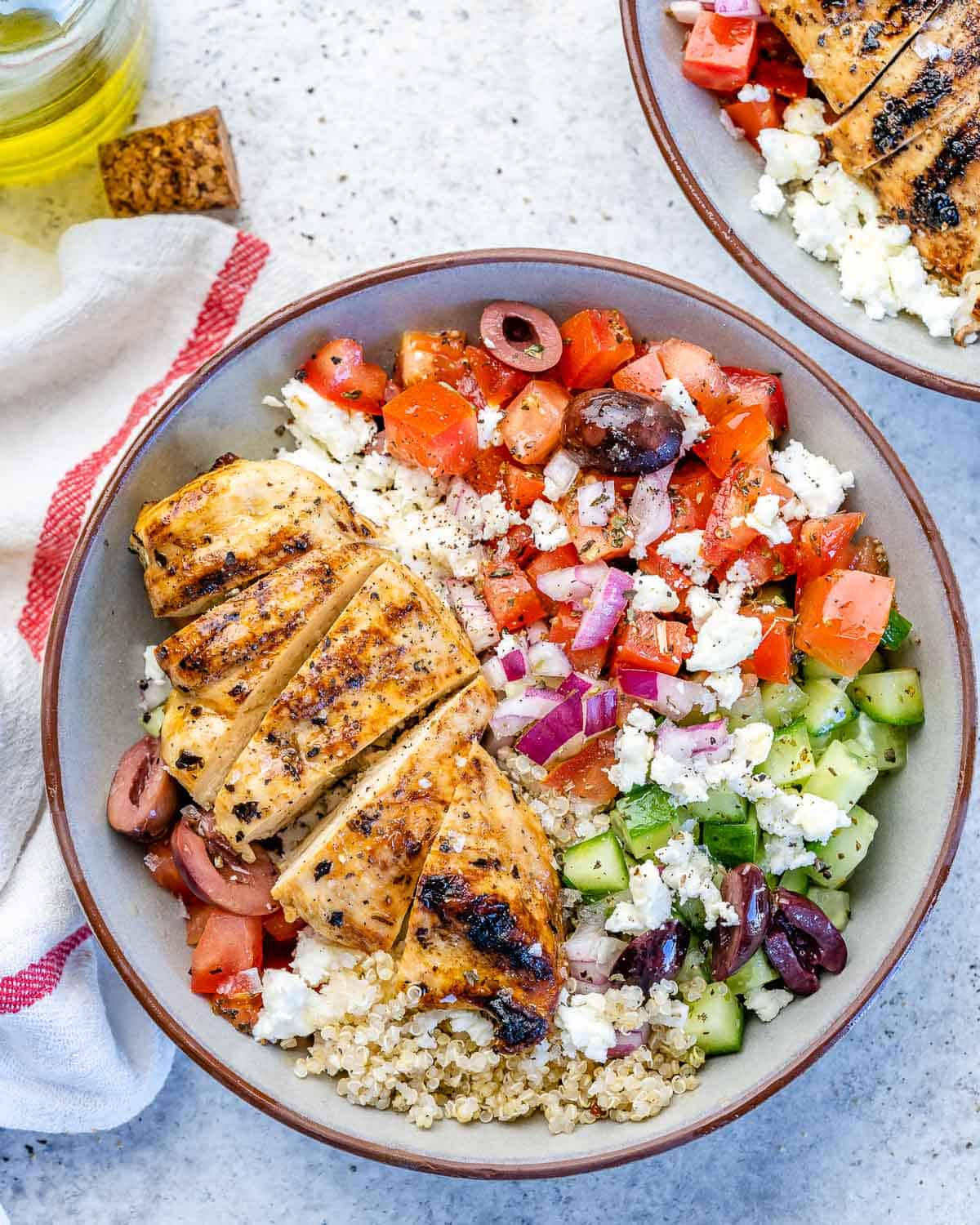 Easy Greek Chicken Bowl - Healthy Fitness Meals