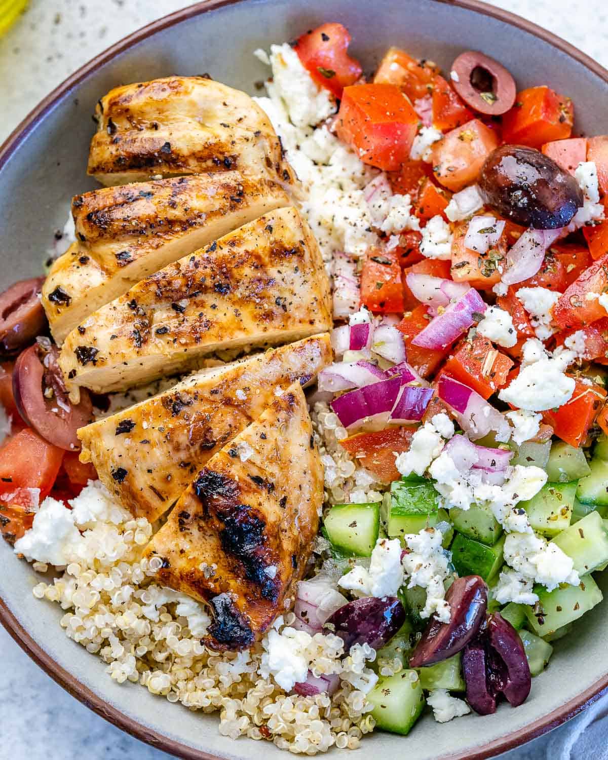 Greek Salad Bowl Mediterranean Chicken Bowls Greek Salad Bowl Mediterranean Chicken Bowls