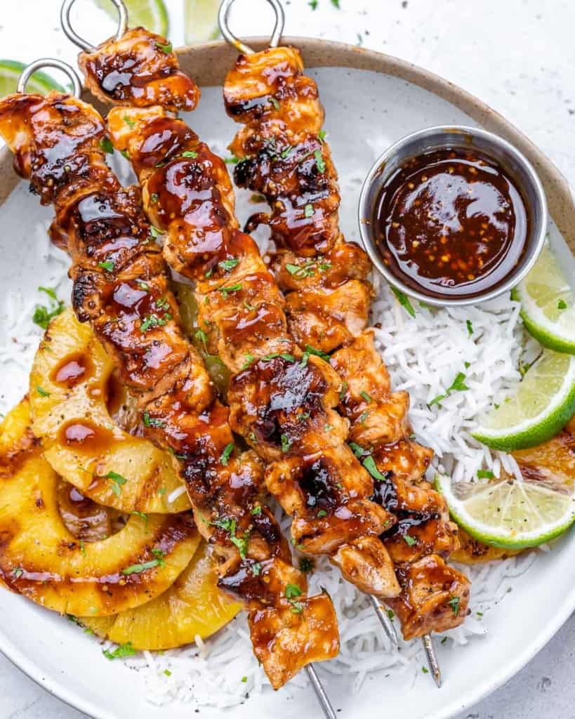 BBQ Sticky Chicken Skewers Recipe (gluten-free, dairy-free)