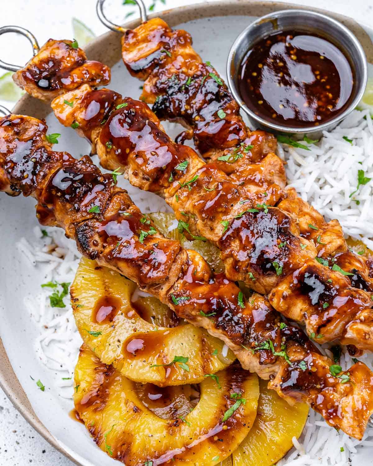 BBQ Sticky Chicken Skewers Recipe (gluten-free, dairy-free)