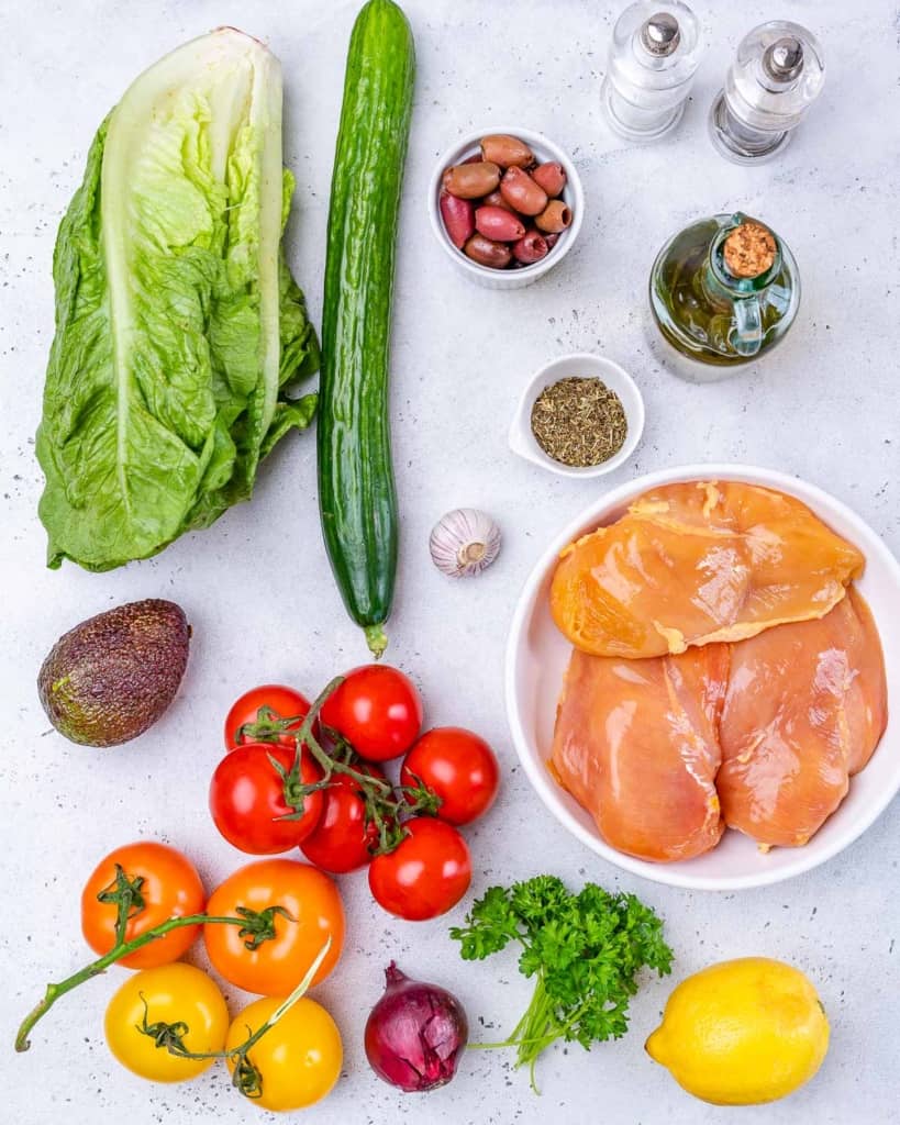 ingredients to make chicken salad 