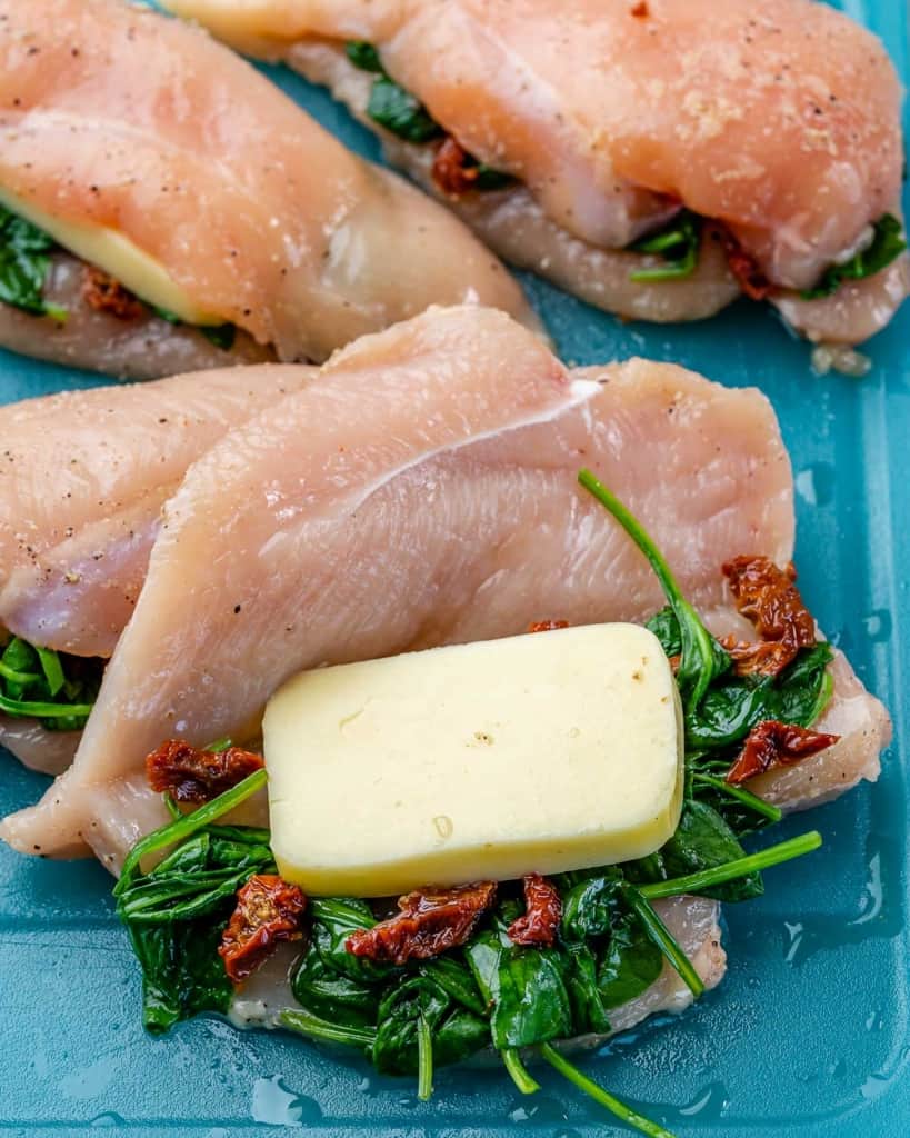 chicken breast stuffed with cheese spinach and sun-dried tomatoes 