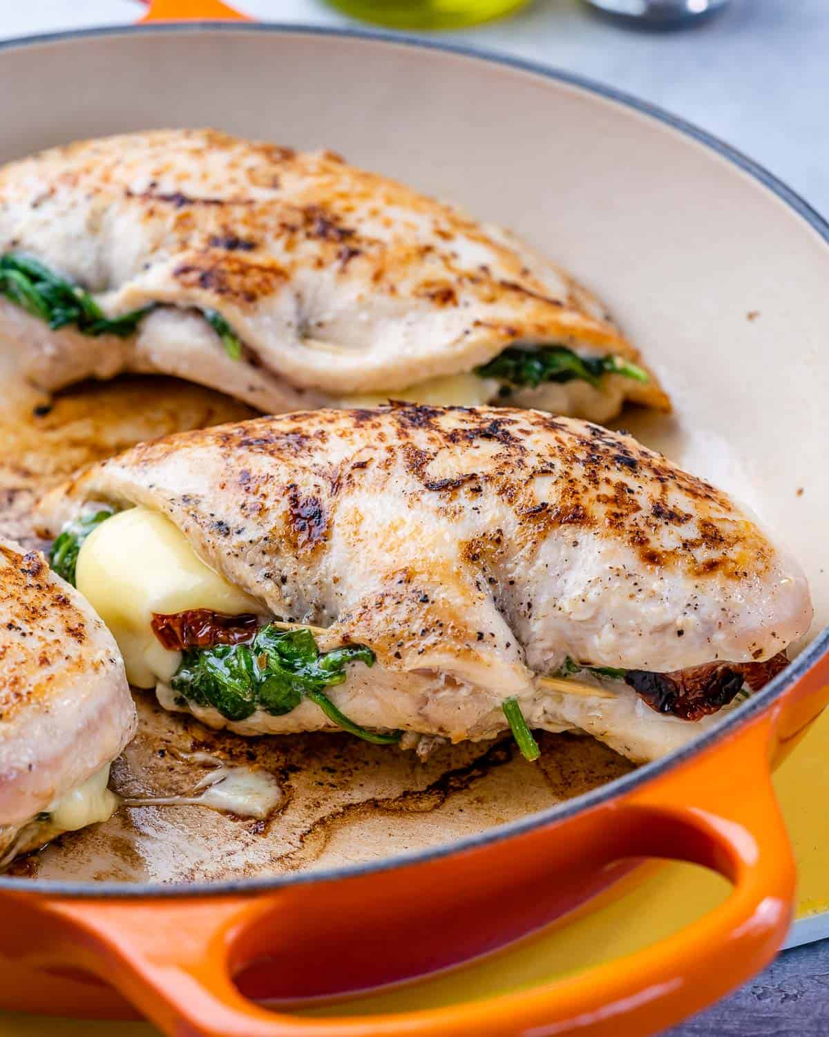 Creamy Tuscan Stuffed Chicken Breast - Healthy Fitness Meals