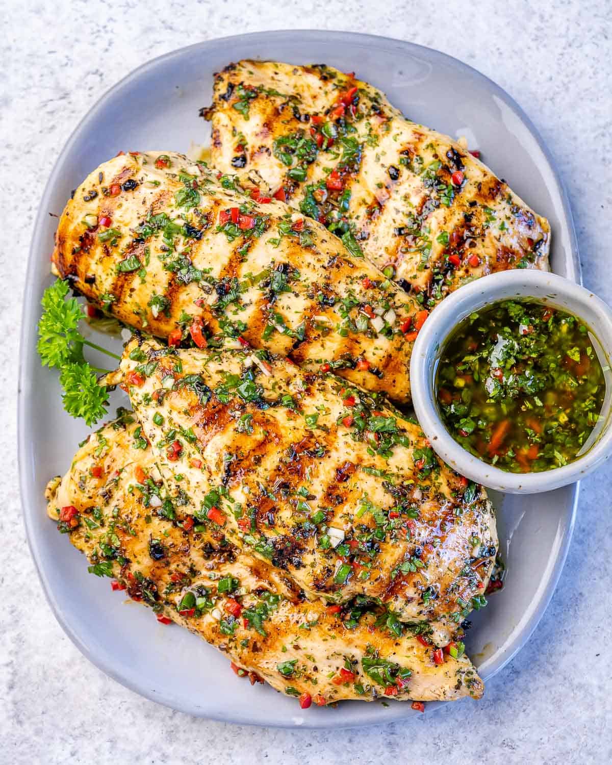 Grilled Chimichurri Chicken Breast - Healthy Fitness Meals