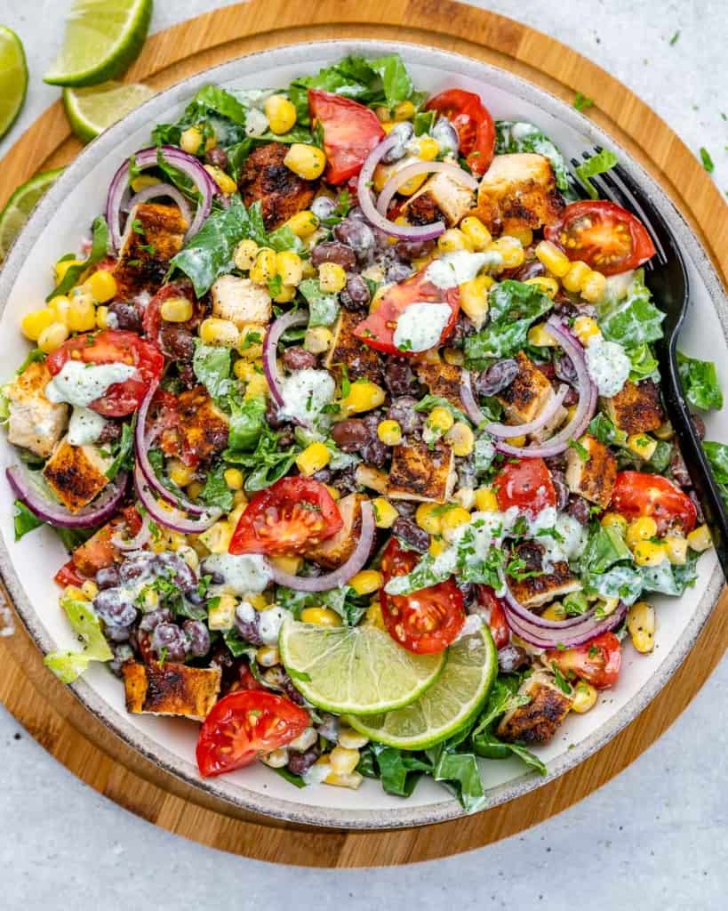 The BEST Mexican Grilled Chicken Salad - Healthy Fitness Meals