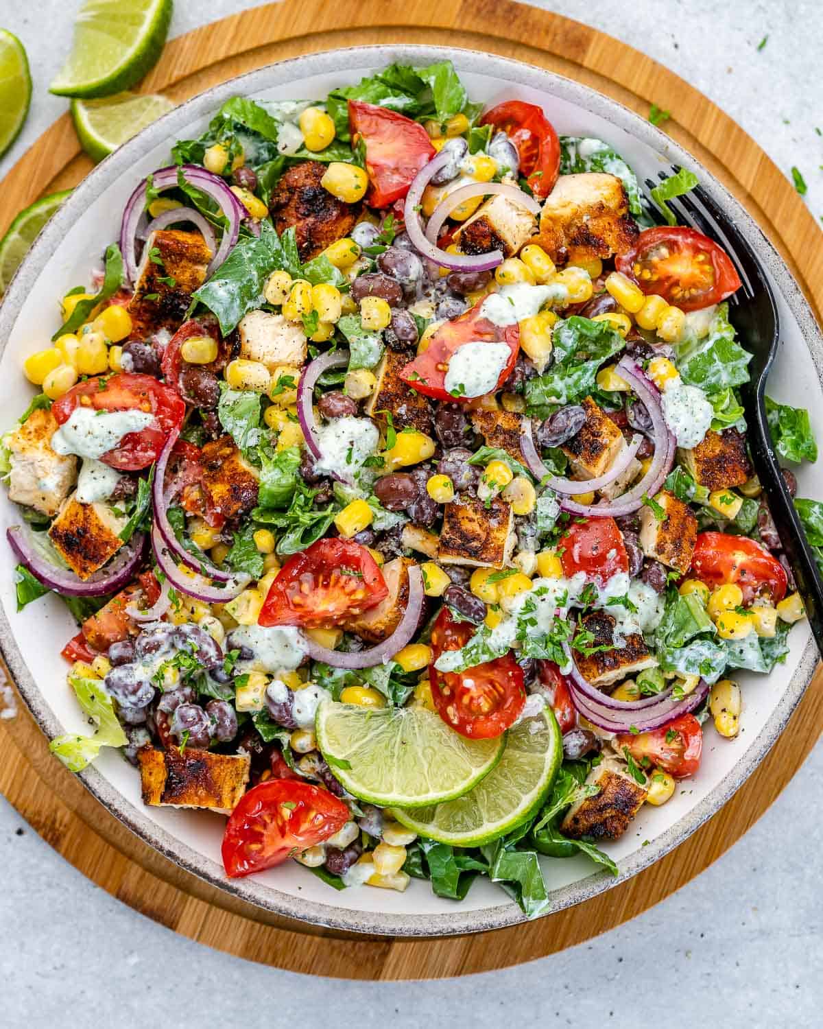 The BEST Mexican Grilled Chicken Salad - Healthy Fitness Meals