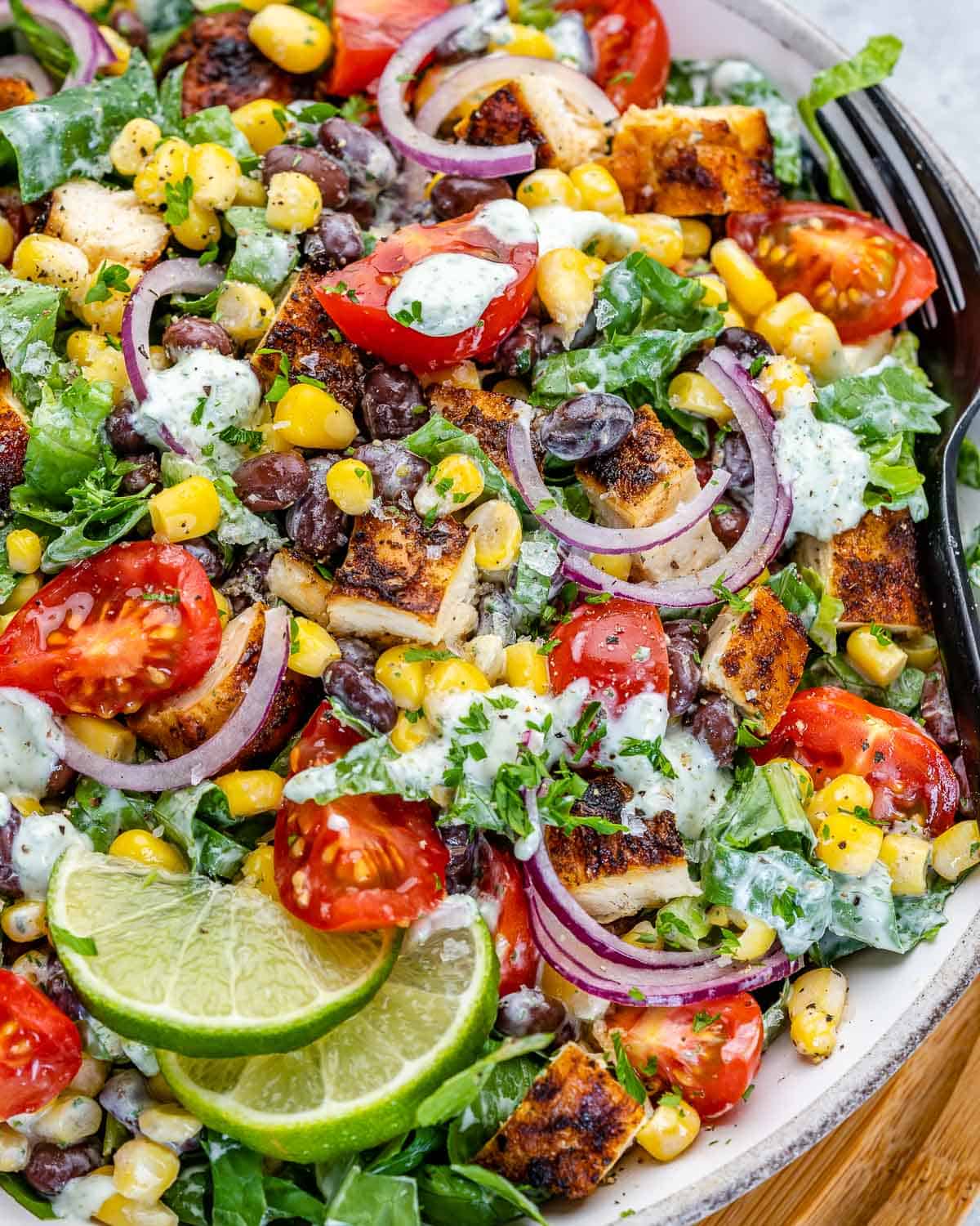 The BEST Mexican Grilled Chicken Salad - Healthy Fitness Meals