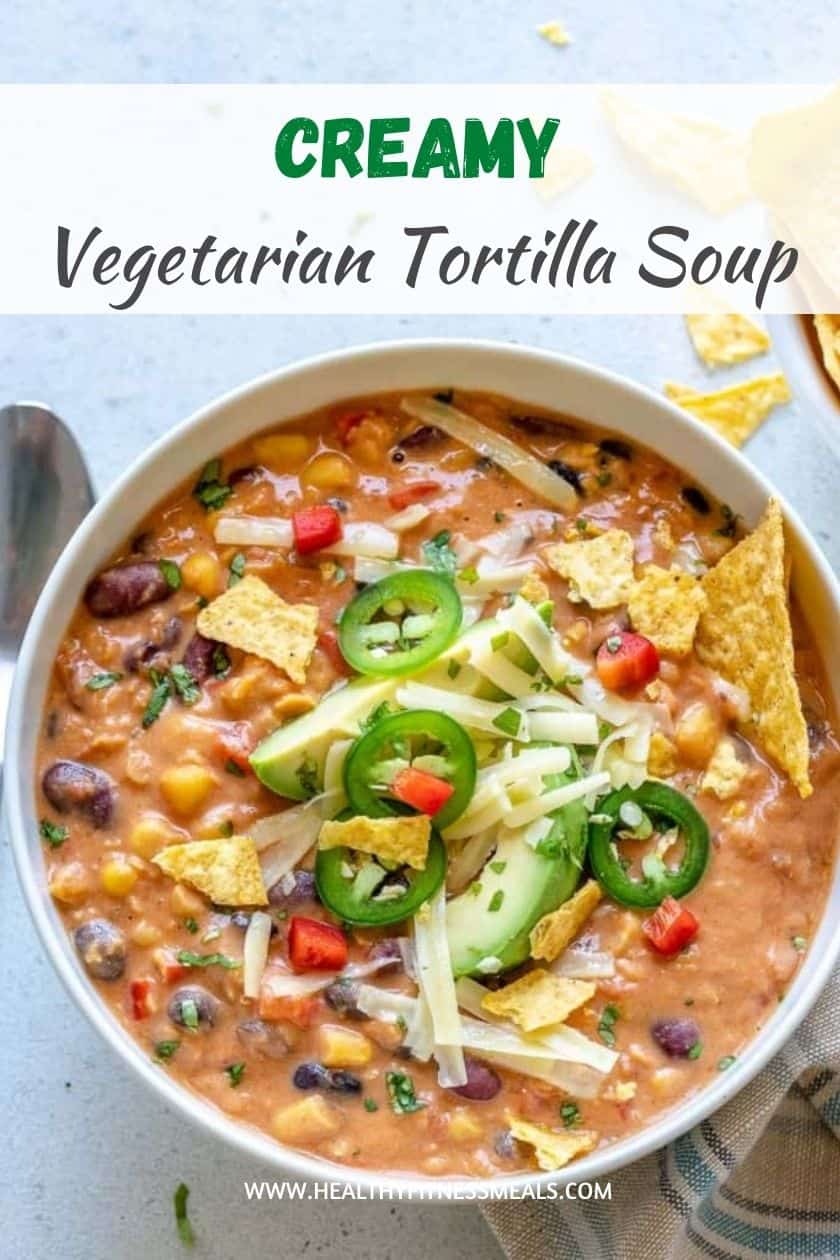 Crockpot Creamy Vegetarian Tortilla Soup Healthy Fitness Meals