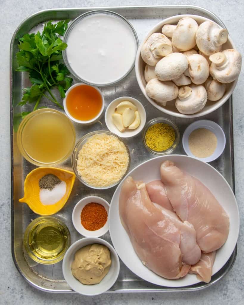 ingredients to make mustard chicken