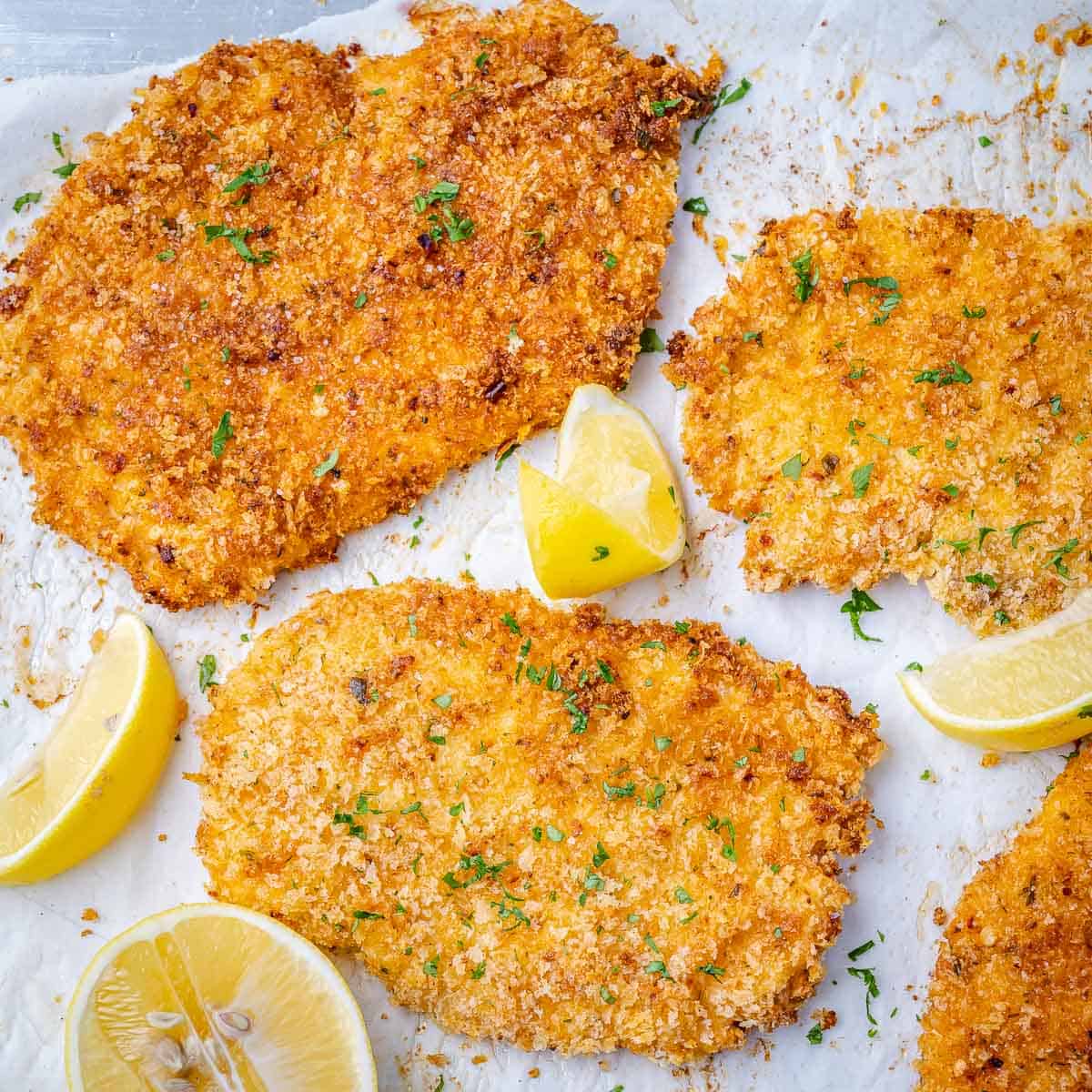 How To Make Chicken Cutlets In The Oven - Baked Parmesan Chicken Cutlets  (Keto Recipe) - Blondelish 