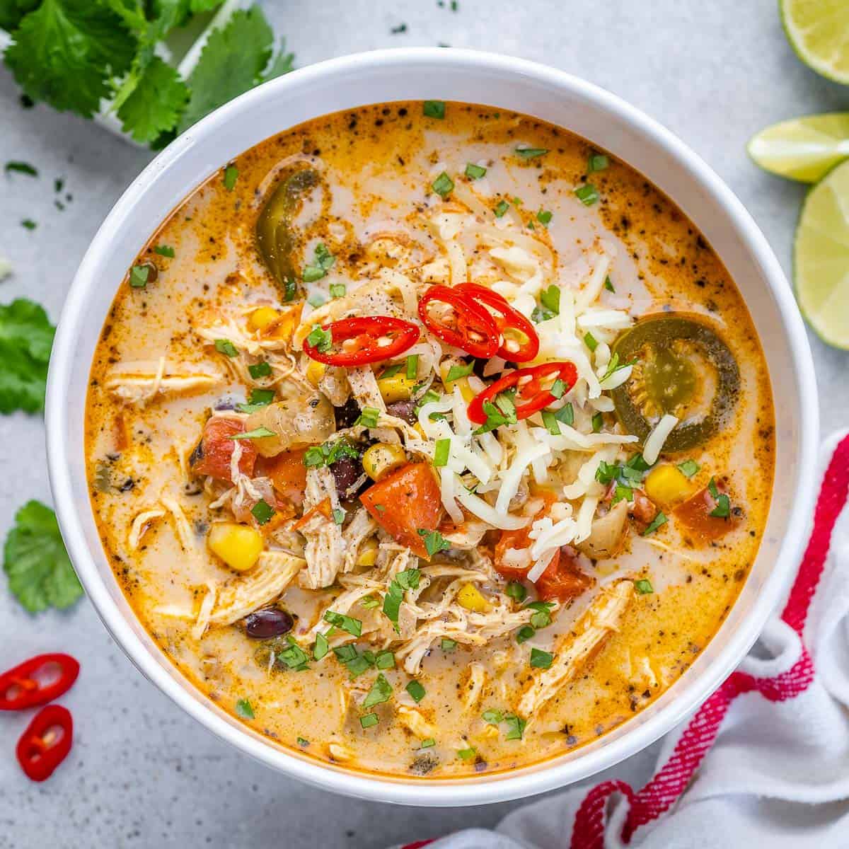 Slow Cooker Chicken Tortilla Soup - Healthy Seasonal Recipes