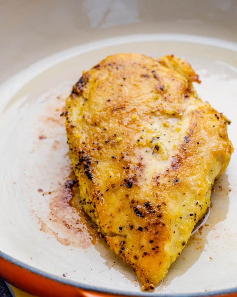 chicken breast made on a pan 