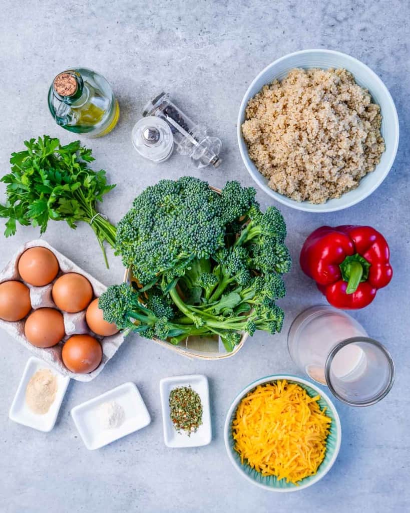 ingredients to make broccoli and cheese breakfast casserole