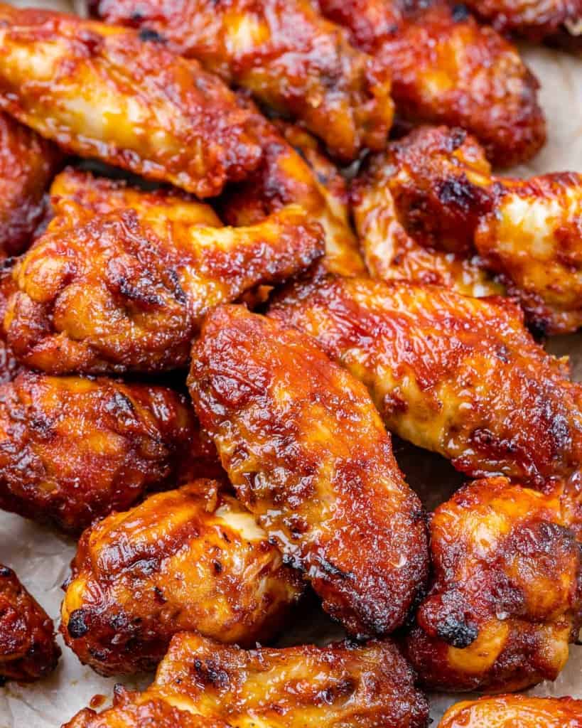 close up view of buffalo chicken wings 