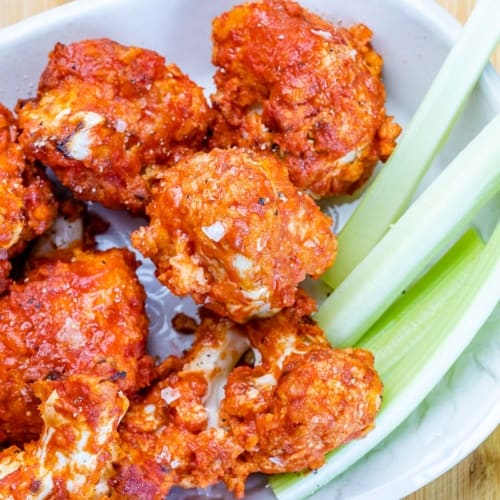 Air Fryer BBQ Cauliflower Wings Healthy Fitness Meals