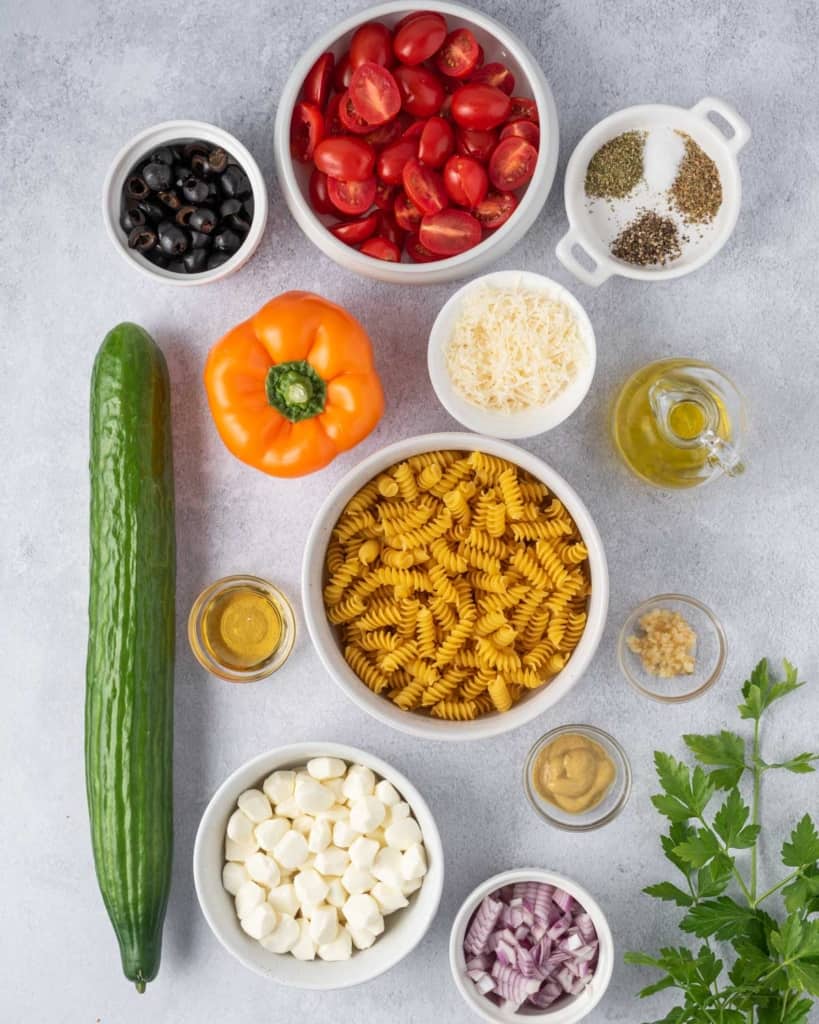 ingredients to make Italian Pasta Salad 