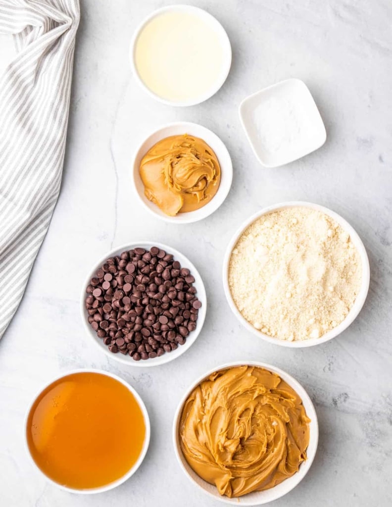 ingredients to make peanut butter bars 
