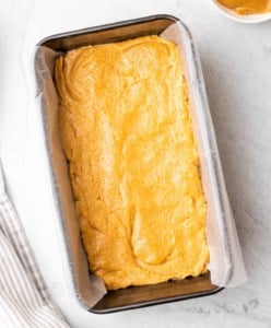 peanut butter bar mixture added on the bottom of the pan