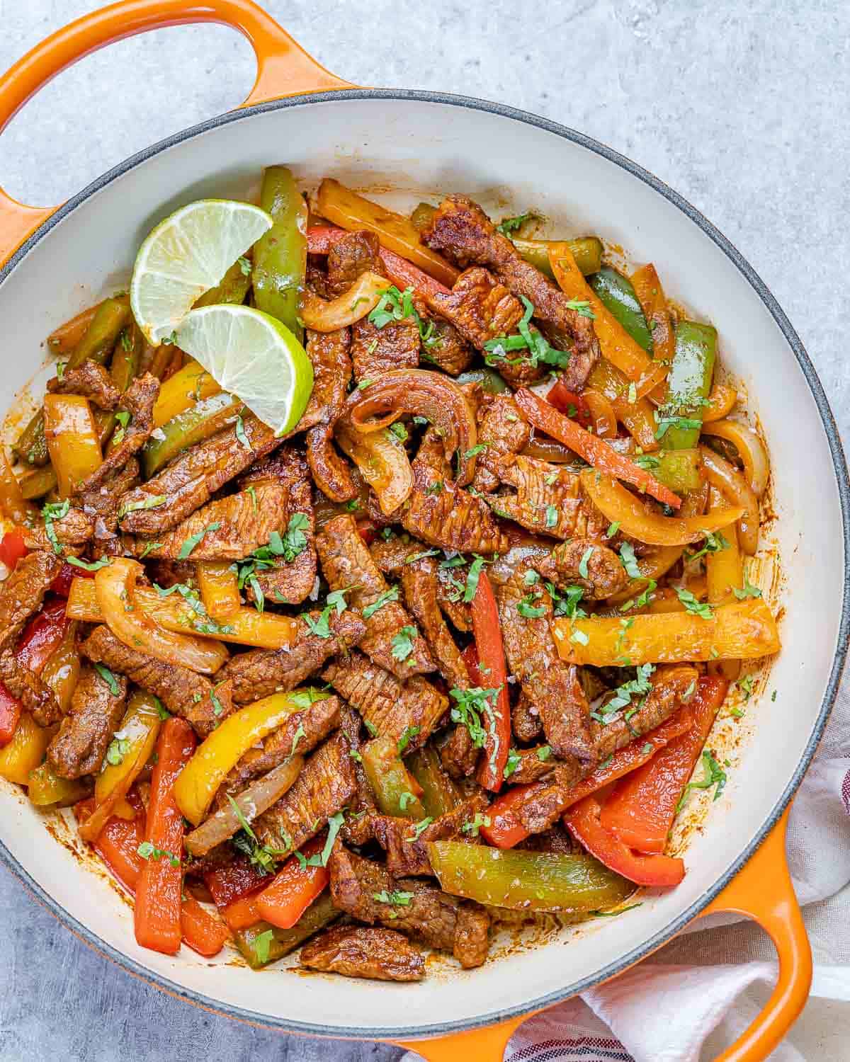 Easy Flank Steak Fajitas | Beef Fajita Recipe - Healthy Fitness Meals