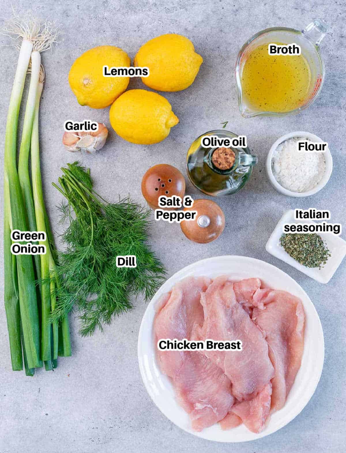 ingredients to make lemon chicken breast.