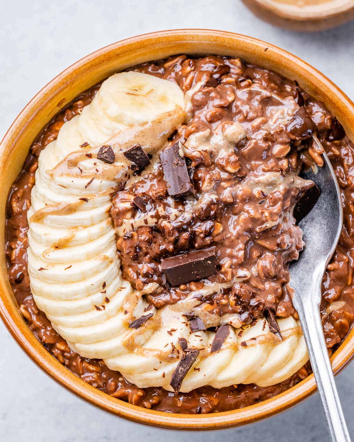 Chocolate Peanut Butter Oatmeal Bowl Healthy Fitness Meals
