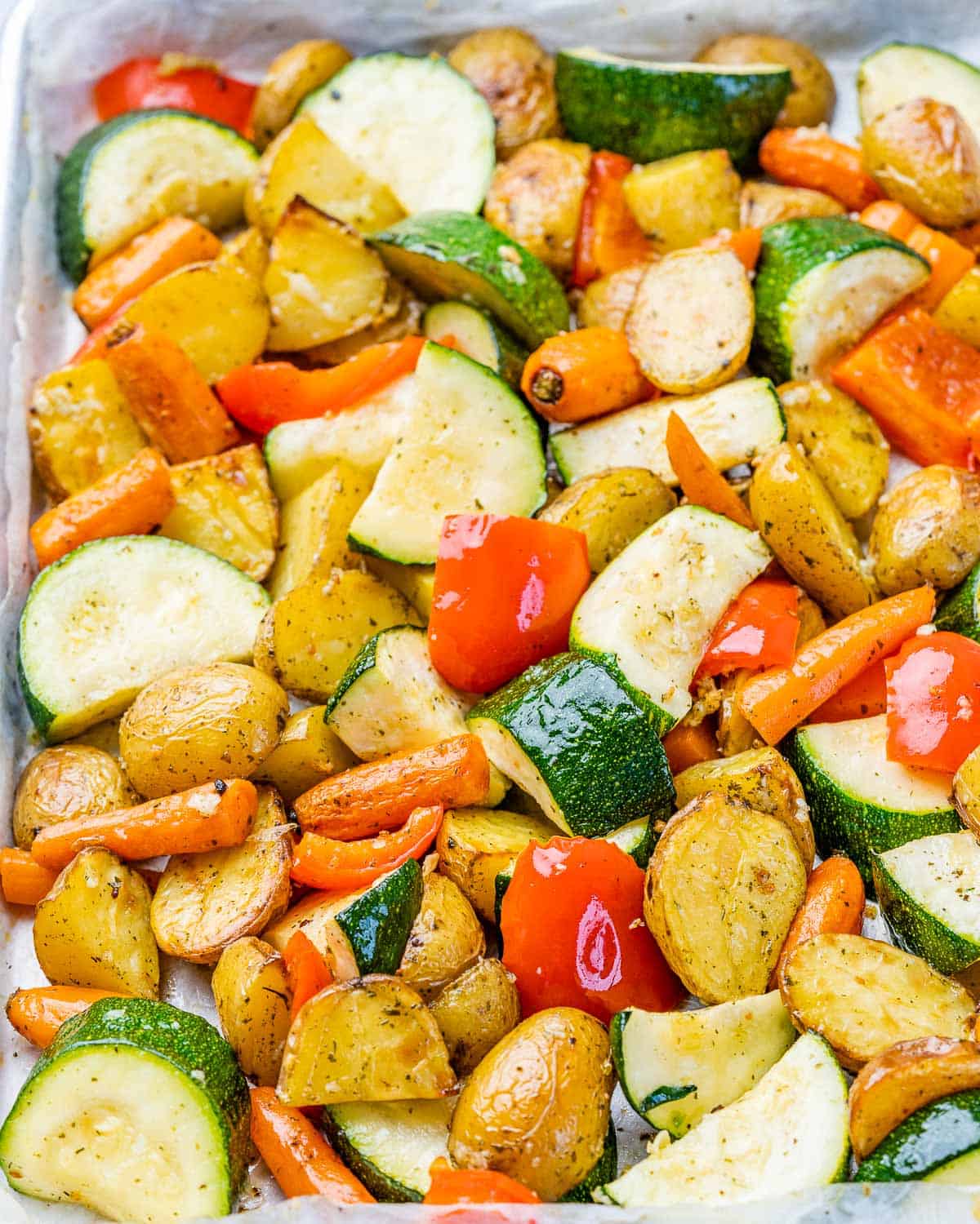 Sheet Pan Garlic Roasted Vegetables - Healthy Fitness Meals