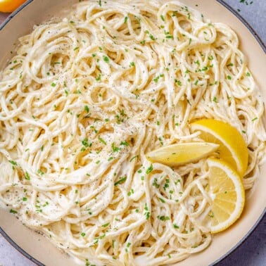 Vegan Creamy Lemon Pasta - Healthy Fitness Meals