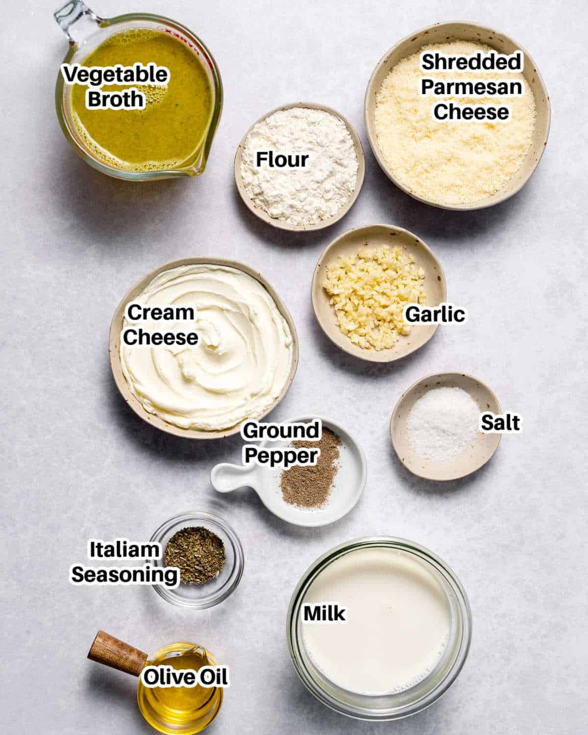 ingredients to make alfredo sauce