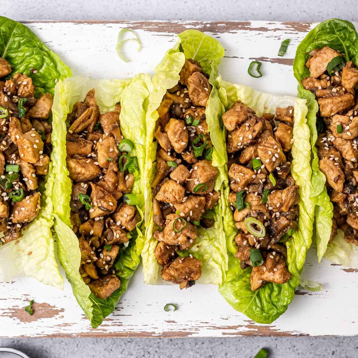 grilled chicken lettuce wrap