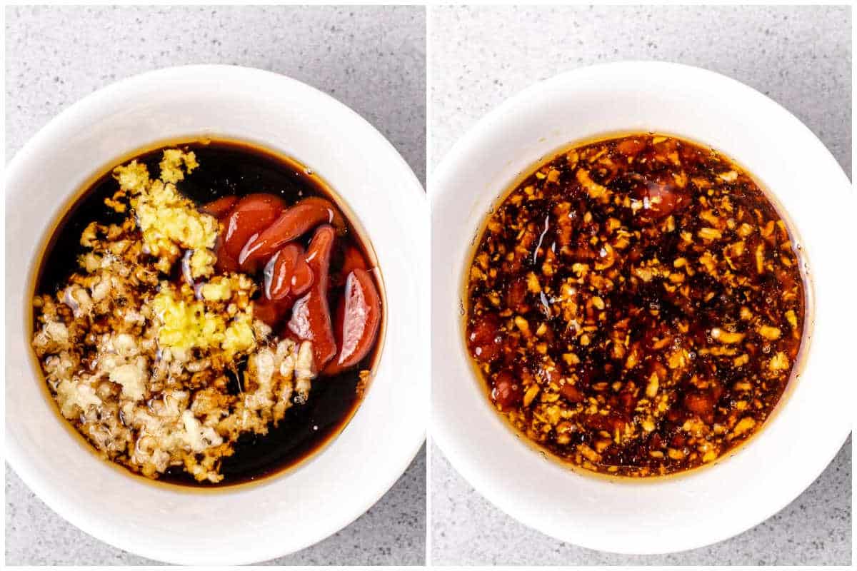 process shot to make the marinade for the beef.