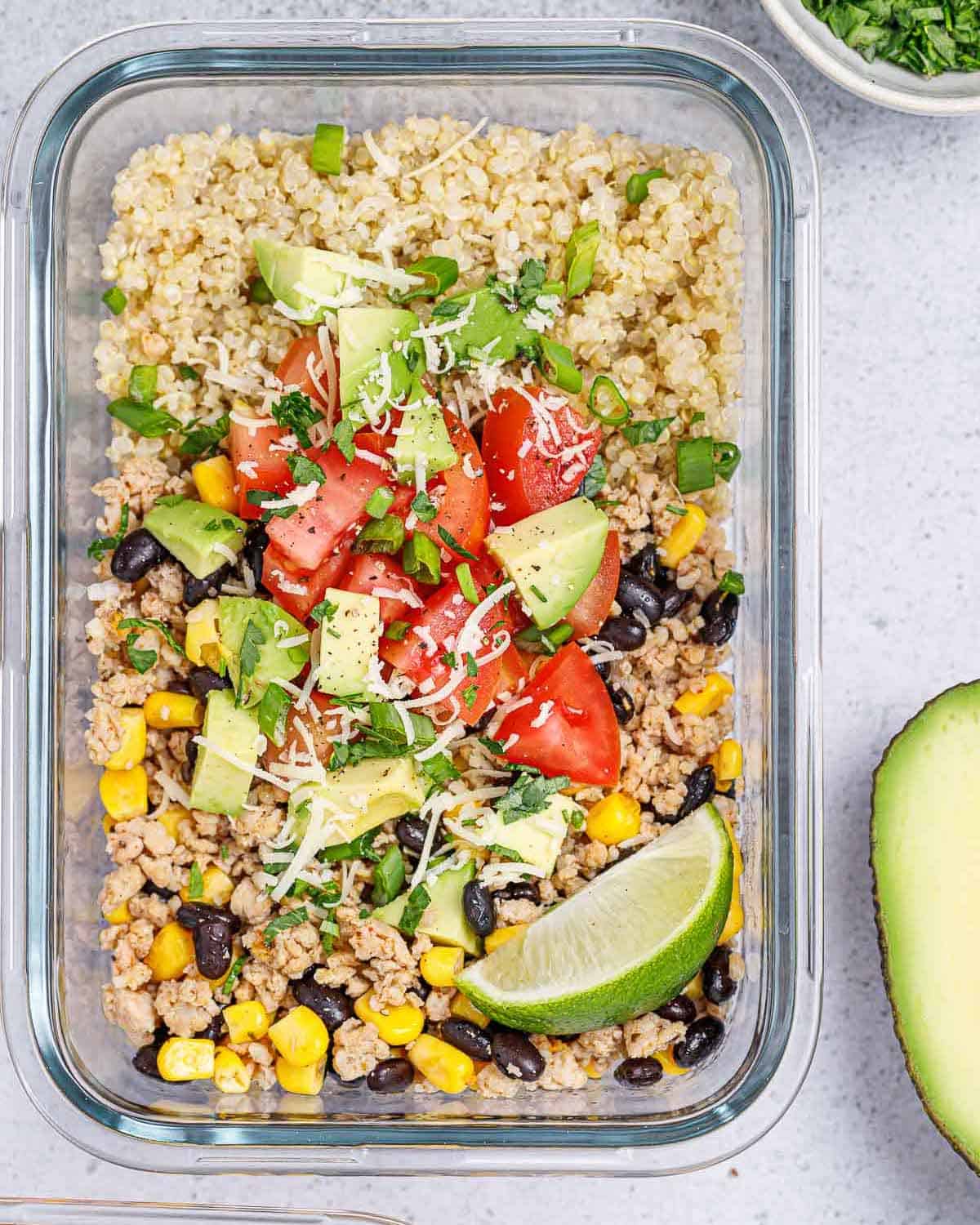 Chicken Taco Meal Prep Bowl - Healthy Fitness Meals