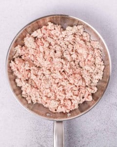sauteed ground chicken in pan