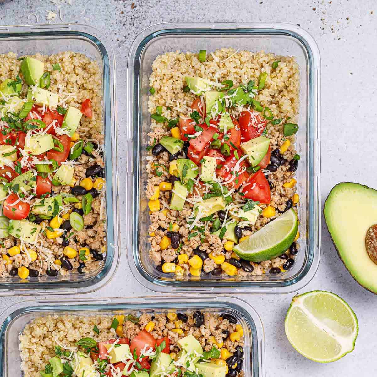 Chicken Taco Meal Prep Bowl - Healthy Fitness Meals