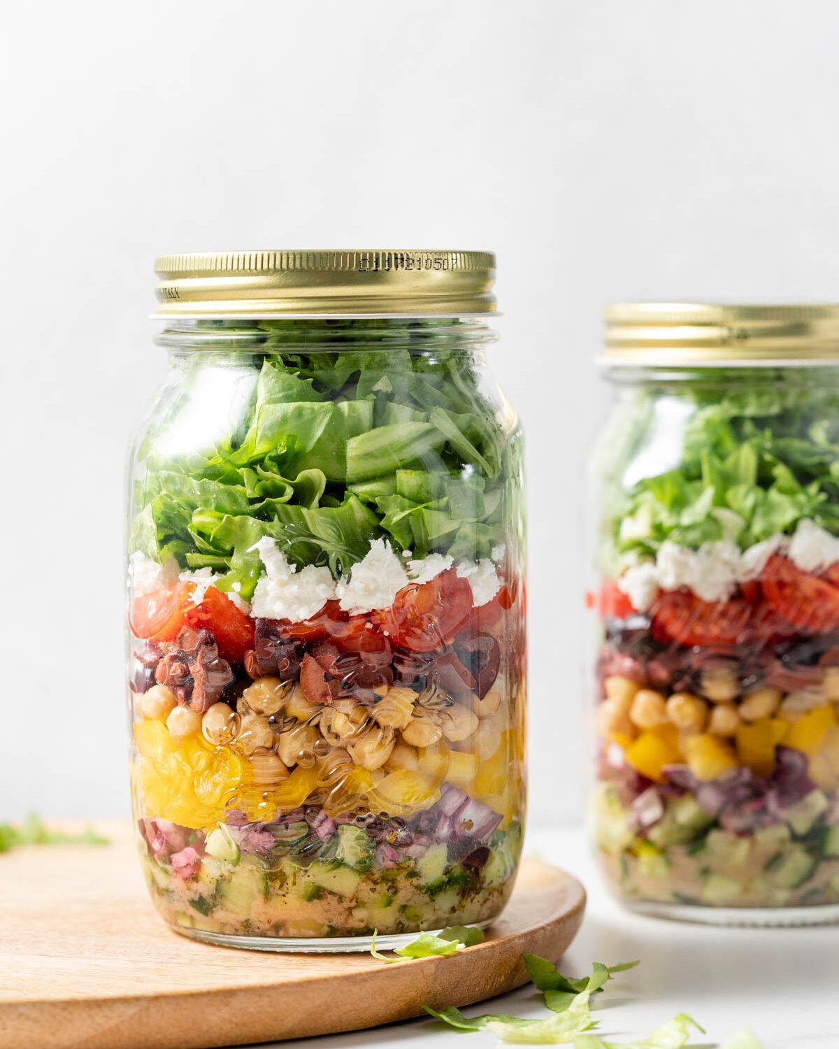 Greek-Style Mason Jar Salad - Healthy Fitness Meals