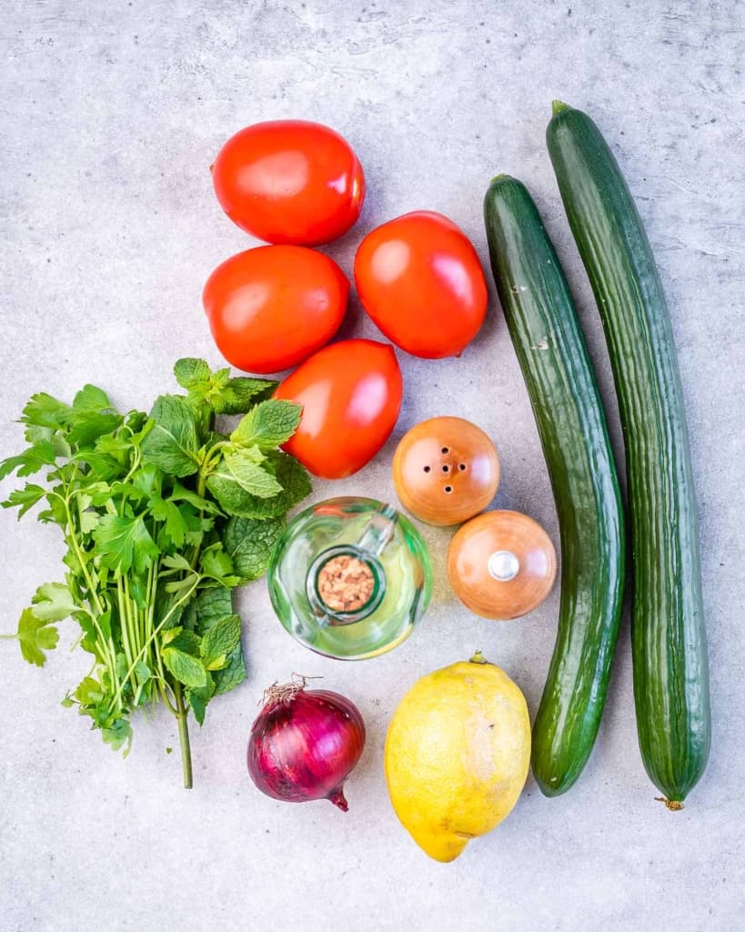 ingredients to make shirazi salad