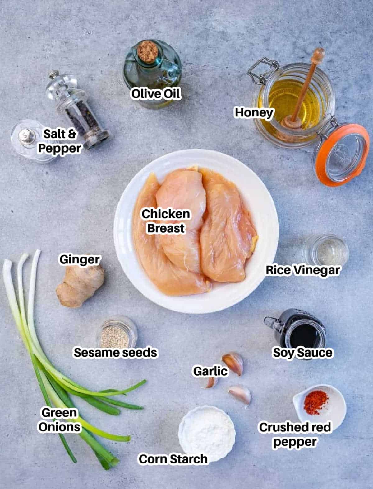 ingredients to make teriyaki chicken.